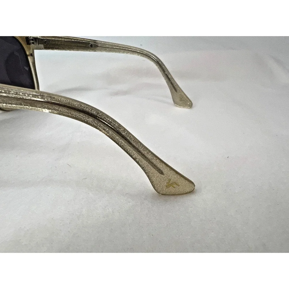 Vintage Frames By Corey Shapiro‎ Rude Metal Gold Unisex UV400 Sunglasses